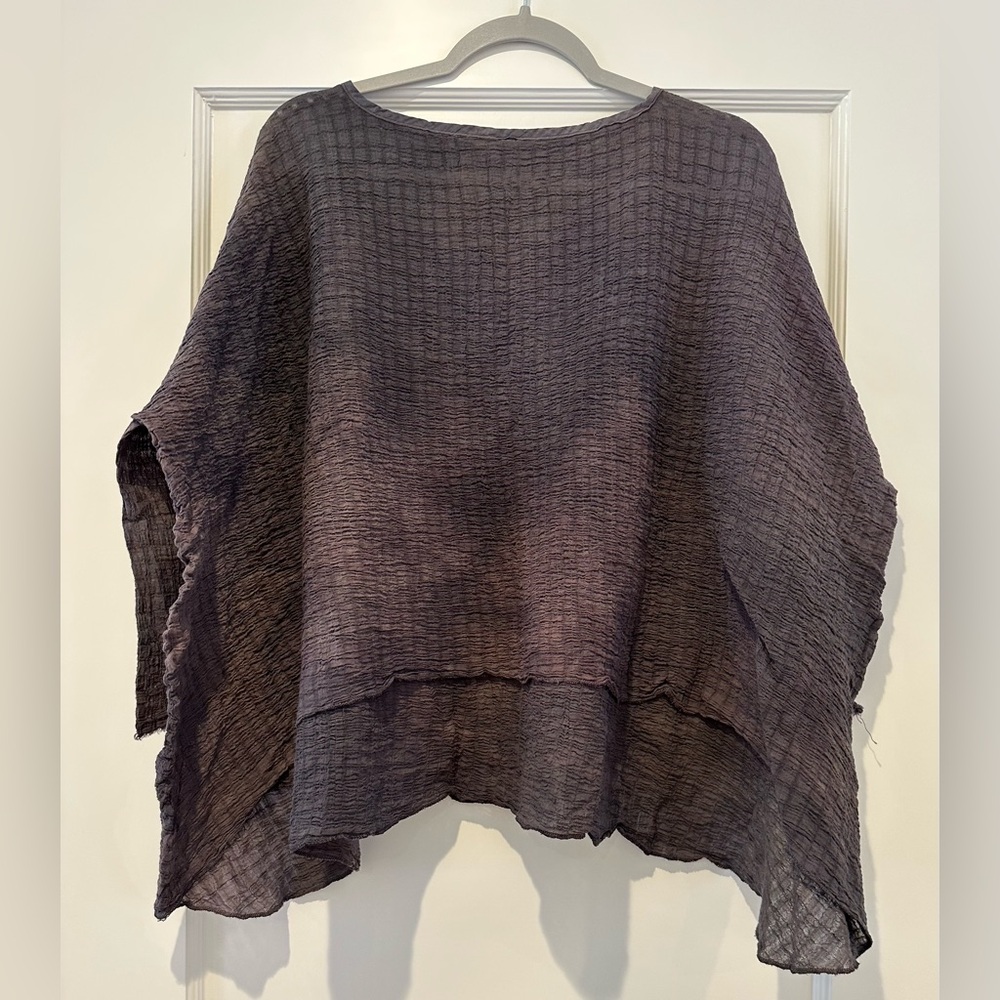 Blue Fish Crinkle Top in Smoke Stack
